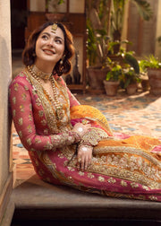 Elegant Mehndi Galore Pakistani Party Dress for Celebrations