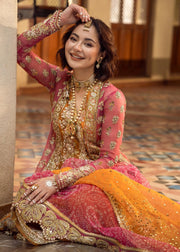Elegant Mehndi Galore Pakistani Party Dress for Celebrations