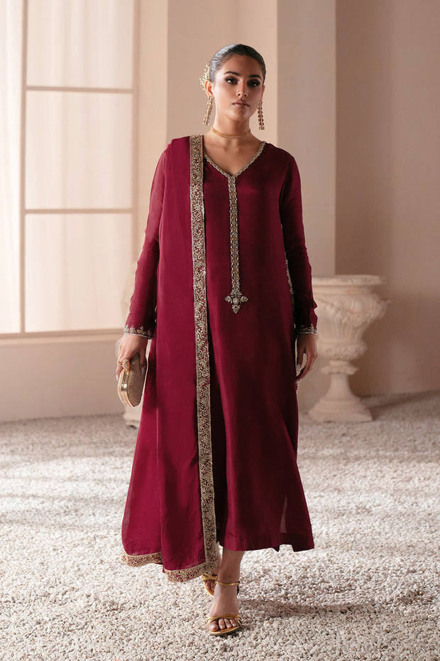 Elegant Magenta Pakistani Party Dress for Festive Events