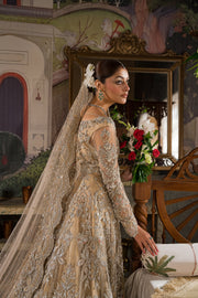 Traditional Pakistani Bridal Dress Heavily Embellished Pishwas Gown