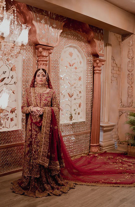 Parisian Embroidered Pakistani Bridal Lehenga Ensemble