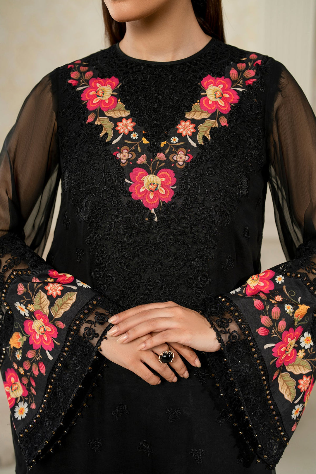 Chiffon Shirt and Trouser Ensemble
