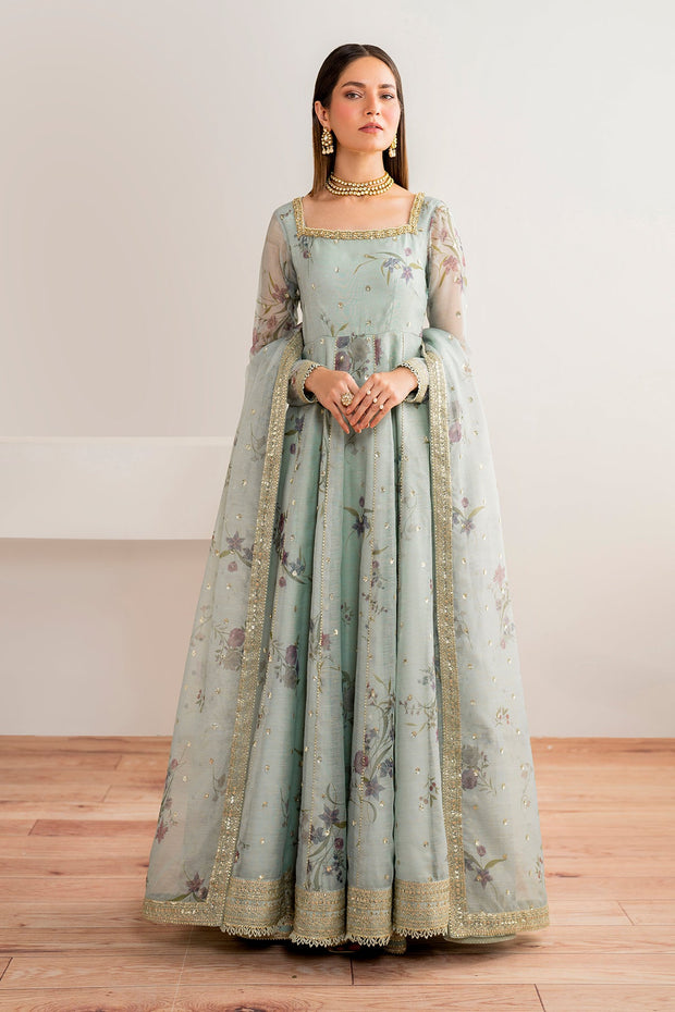 Floral Sequin Cotton Patti Frock