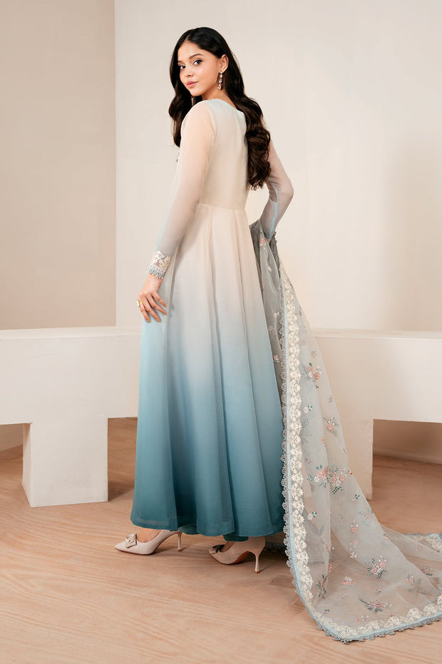 Multi-Colored Embroidered Chiffon Outfit