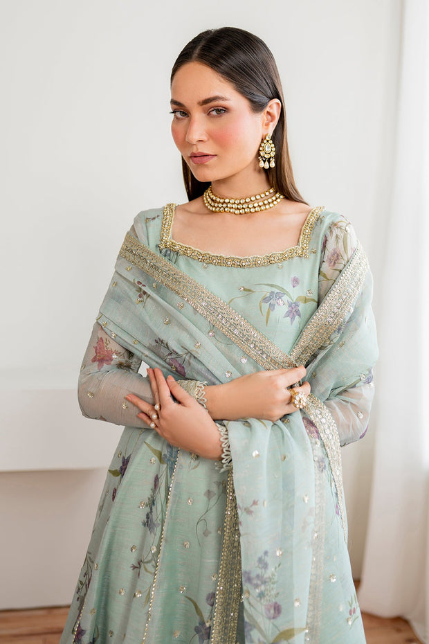 Stylish Floral Embroidered Frock