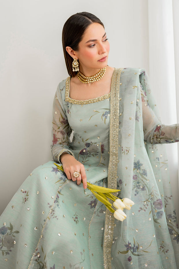 Embroidered Cotton Frock with Cuffs