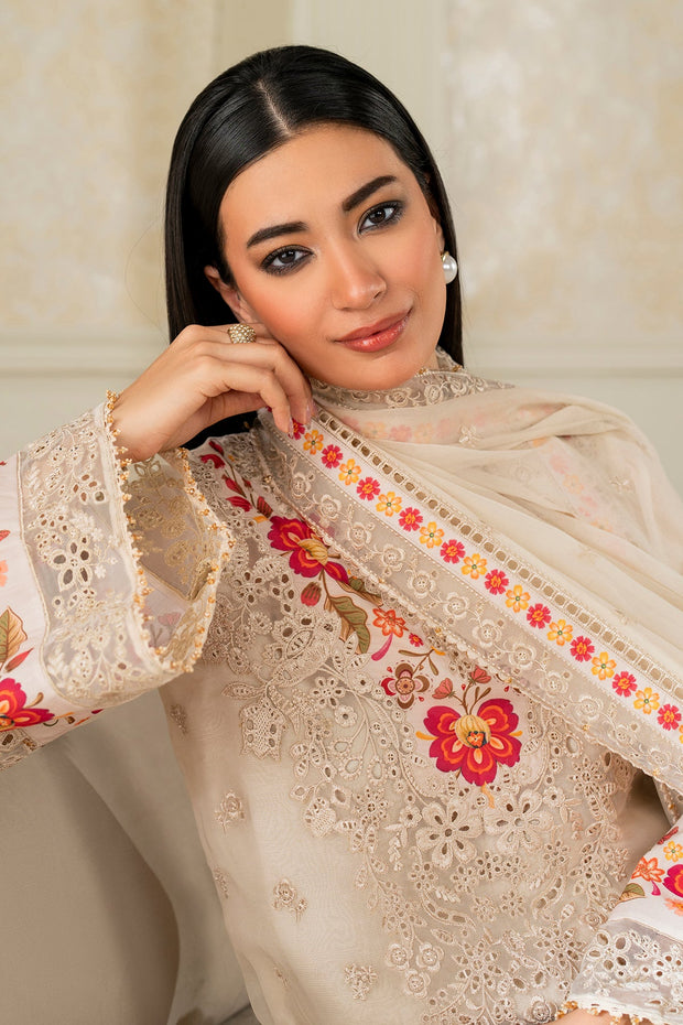 Comfort Grip Trouser with Embroidered Chiffon Shirt