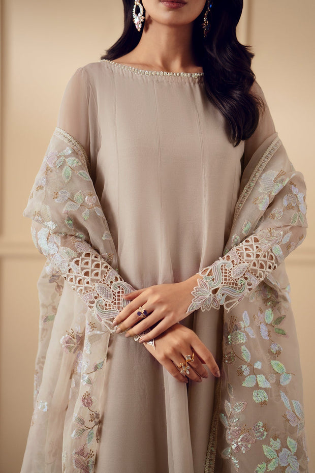 Organza Dupatta with Embroidered Shirt
