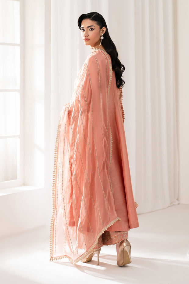 Chiffon Dupatta with Silk Frock