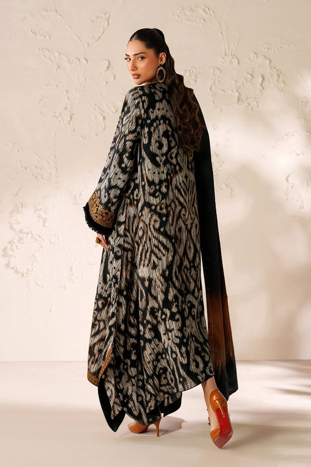 Elegant Viscose Silk Outfit with Shawl