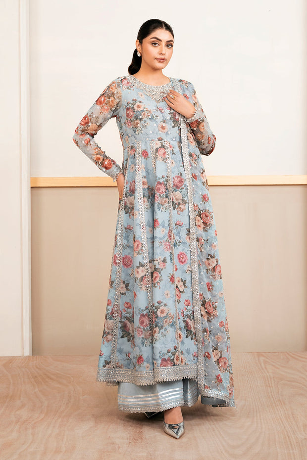Chiffon Kalidar Frock with Embellishments