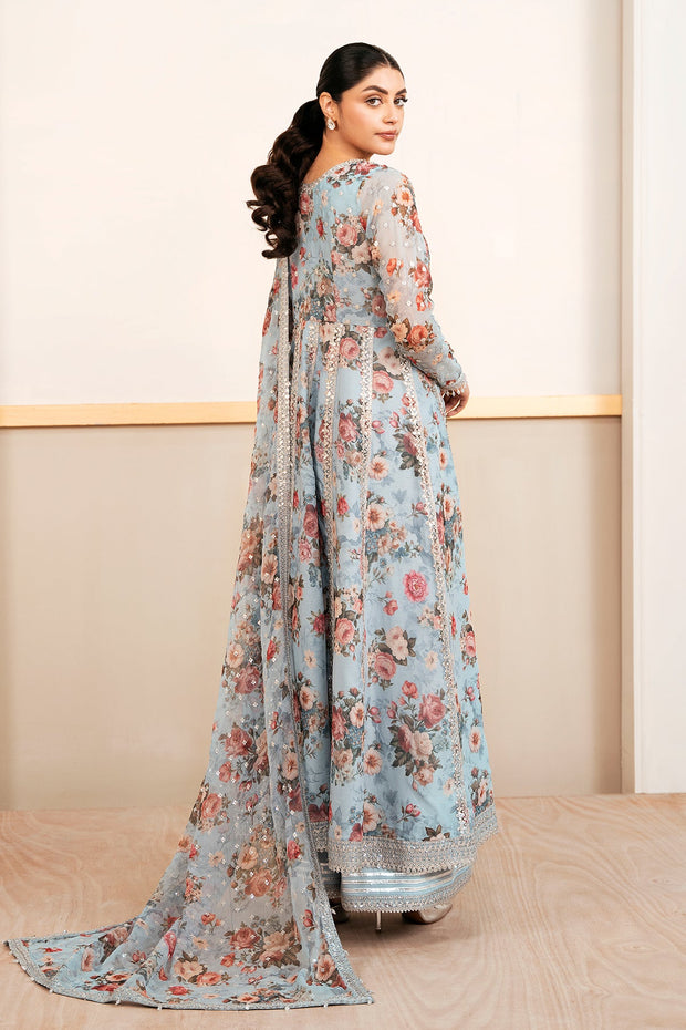 Elegant Printed Chiffon Dress with Dupatta