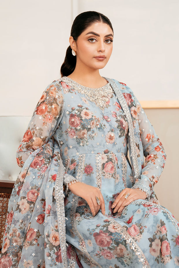 Hand-Embellished Chiffon Party Dress