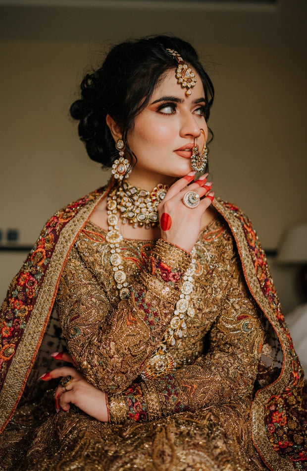 Exquisite Pakistani Bridal Lehenga with Organza Dupatta