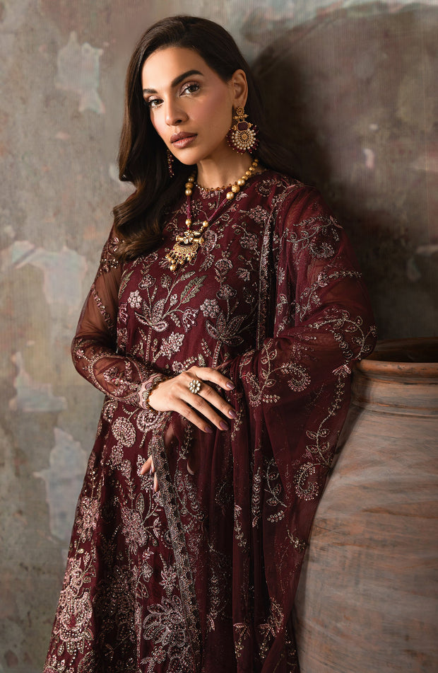 Elegant Sequins Embroidered Net Party Dress in Classic Colors