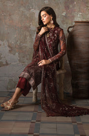 Elegant Sequins Embroidered Net Party Dress in Classic Colors