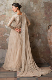 Elegant Sequins Embroidered Net Blouse and Trouser Set