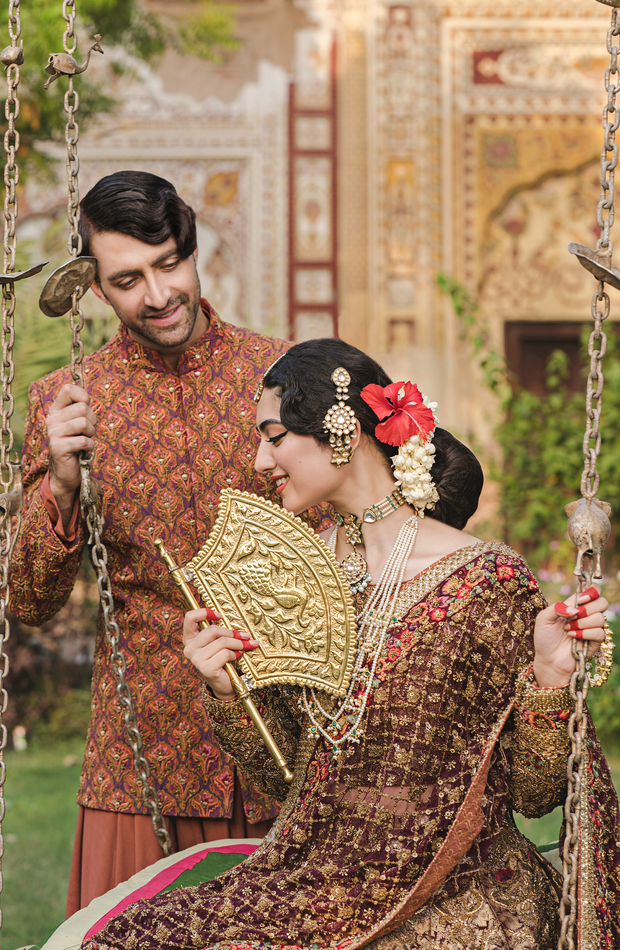 Exquisite Pakistani Bridal Lehenga with Organza Dupatta