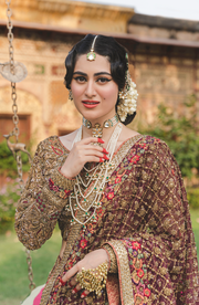 Exquisite Pakistani Bridal Lehenga with Organza Dupatta