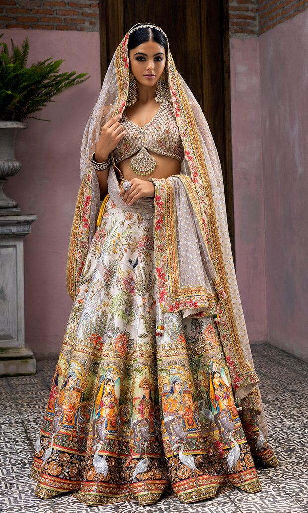 Ali Xeeshan Bridal Lehenga Choli Dupatta Wedding Dress