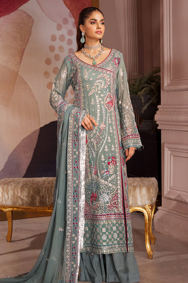 Angrakha Style Kameez and Sharara Pakistani Wedding Dress