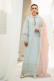 Aqua Blue Embroidered Pakistani Salwar Kameez with Dupatta Dress