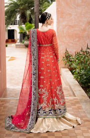 Olive Green Embroidered Organza Ensemble Pakistani Dress
