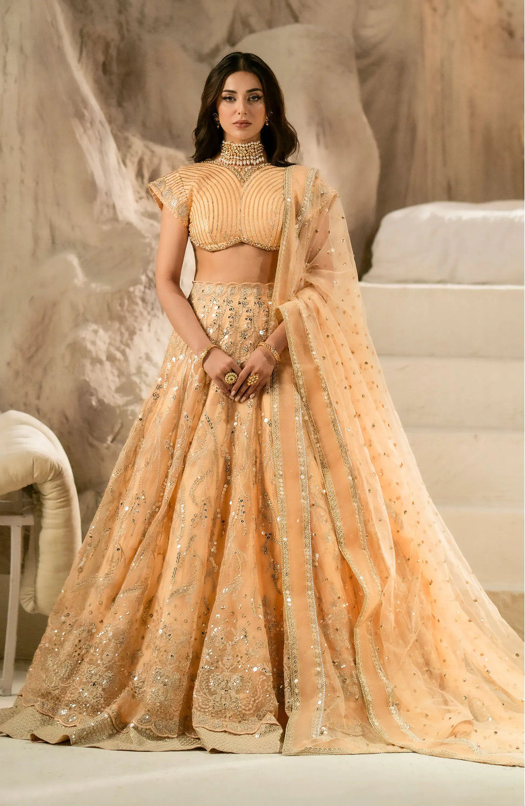 Elegant Organza Pakistani Bridal Suit