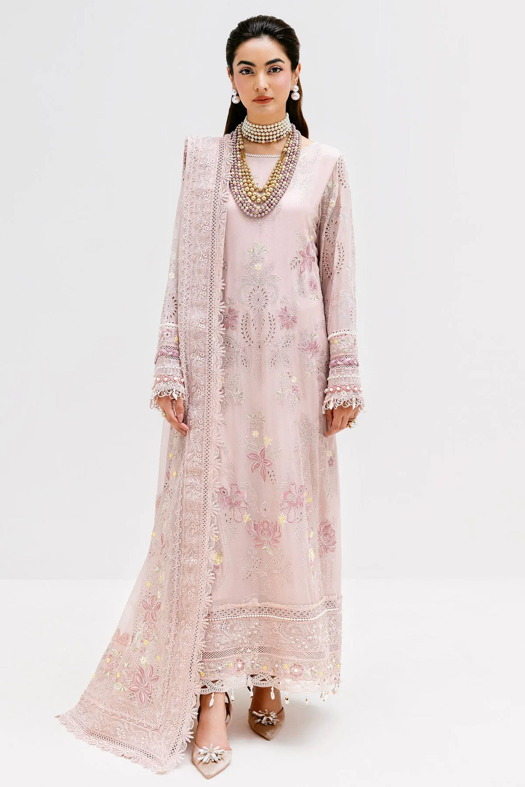 Embroidered Georgette Lehenga With Dupatta