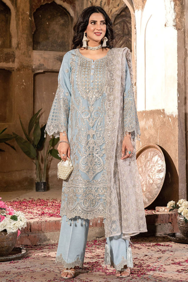 Imrozia Elegant Pakistani Dresses with Embroidered Raw Silk