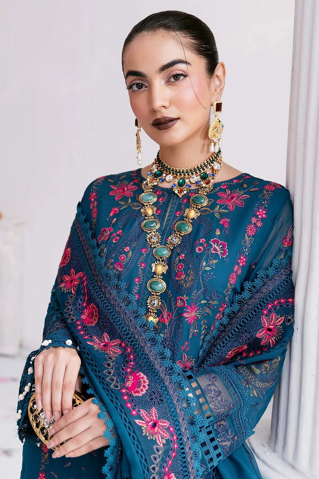 Embroidered Embroidered Georgette Ensemble