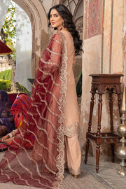Embroidered Raw Silk Shirt And Trouser Set With Dupatta