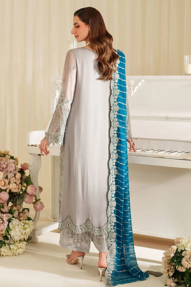 Embroidered Raw Silk Dress Set With Dupatta 2C90