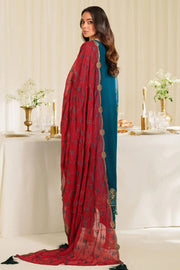 Raw Silk Embroidered Gown
