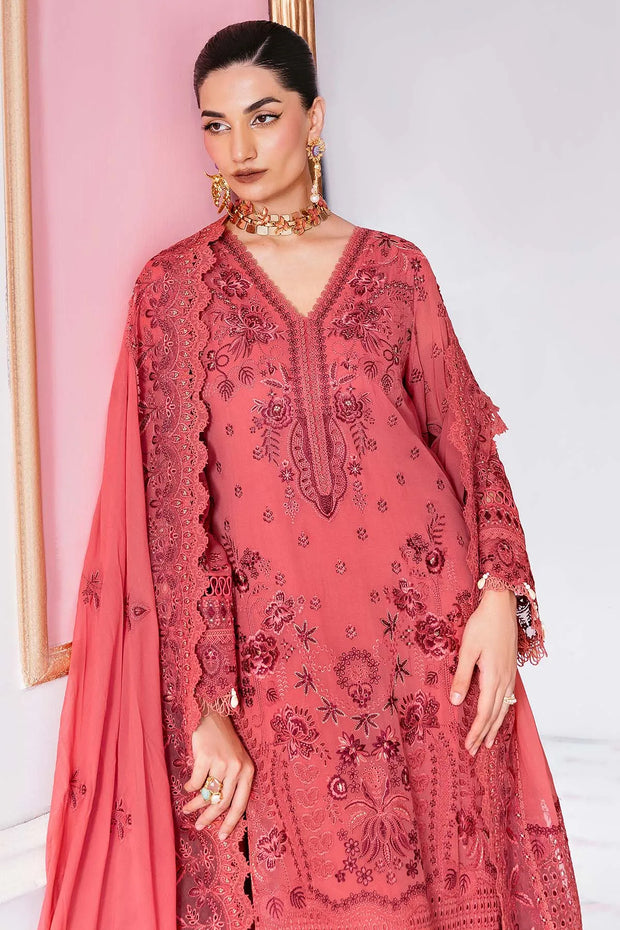Embroidered Georgette Gown With Dupatta