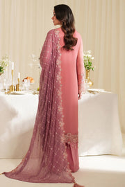 Embroidered Raw Silk Gown With Dupatta B2C7