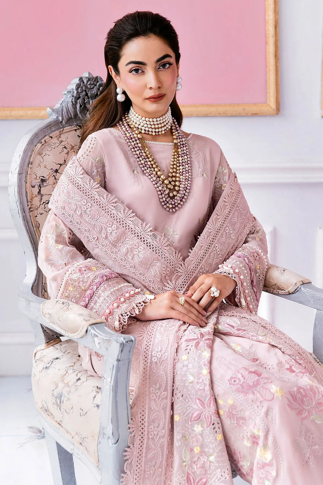 Embroidered Georgette Lehenga With Dupatta