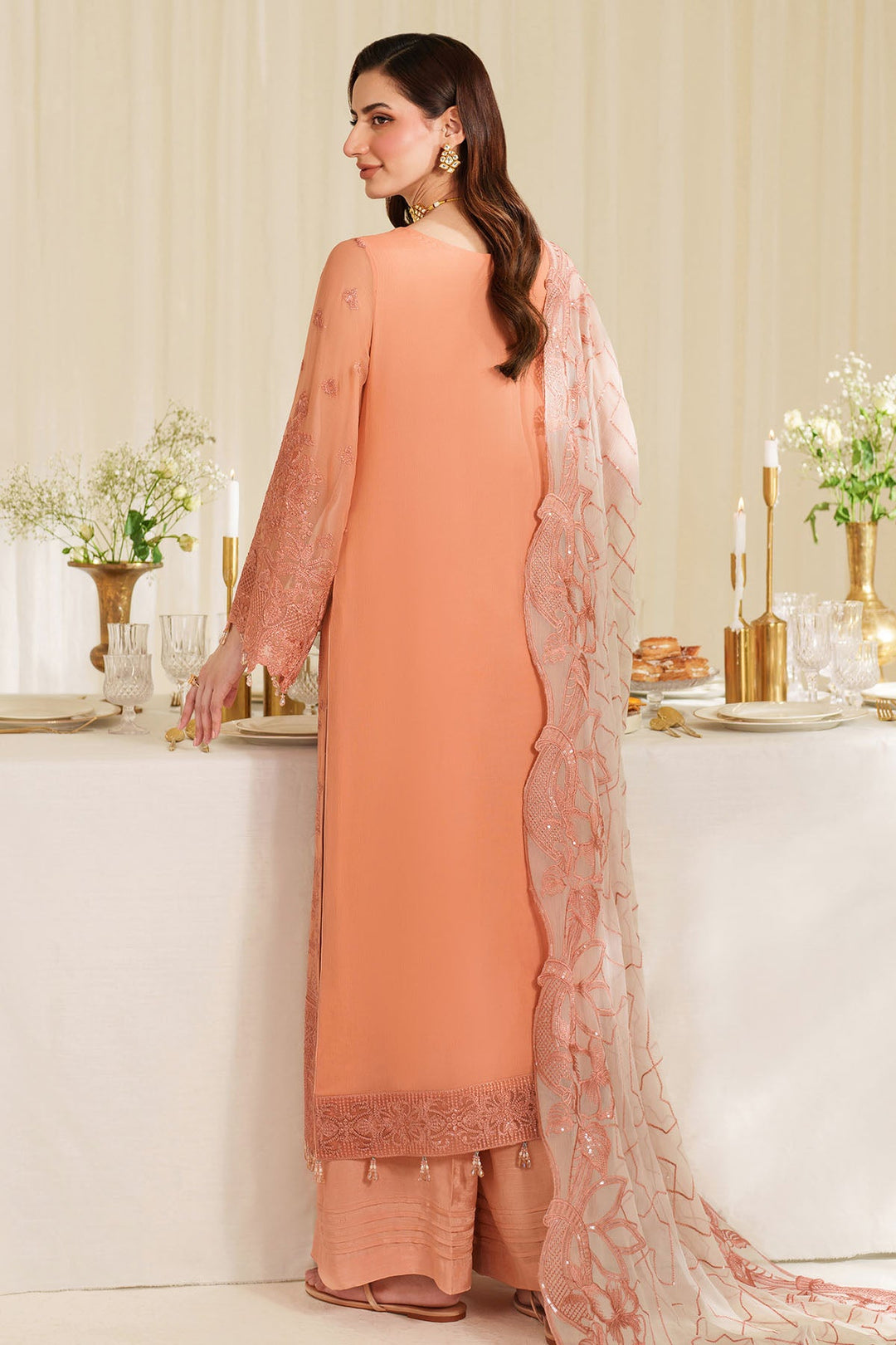Imrozia Elegant Pakistani Dresses with Raw Silk Trousers