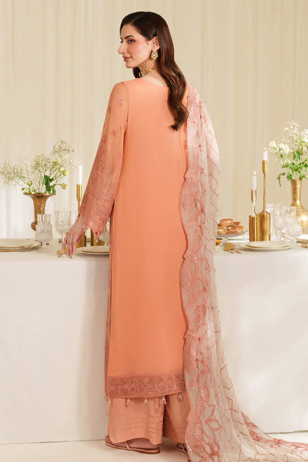 Chiffon Embroidered Ensemble