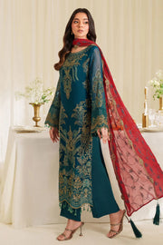 Raw Silk Embroidered Gown