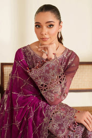 Embroidered Raw Silk Dress Set With Shawl