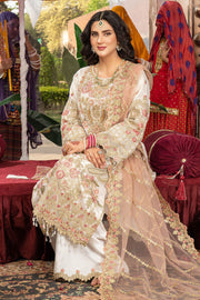 Dusty Pink Embroidered Raw Silk Dress Set