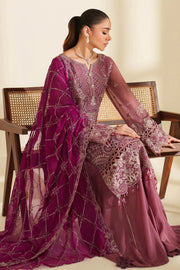 Embroidered Raw Silk Dress Set With Shawl