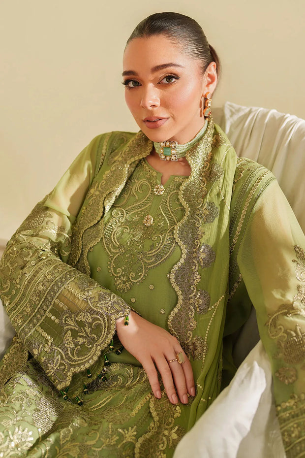 Embroidered Raw Silk Lehenga With Dupatta