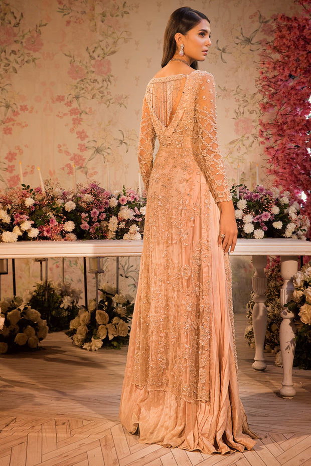 Baby Pink Long Kameez Lehenga Pakistani Bridal Dresses 2023