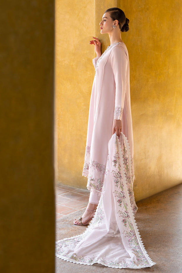 Beautiful Embroidered Pink Pakistani Salwar Kameez Dupatta