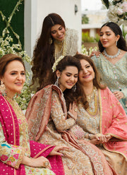 Beautiful Designer Embroidery Bridal Dress in Rose Gold Color