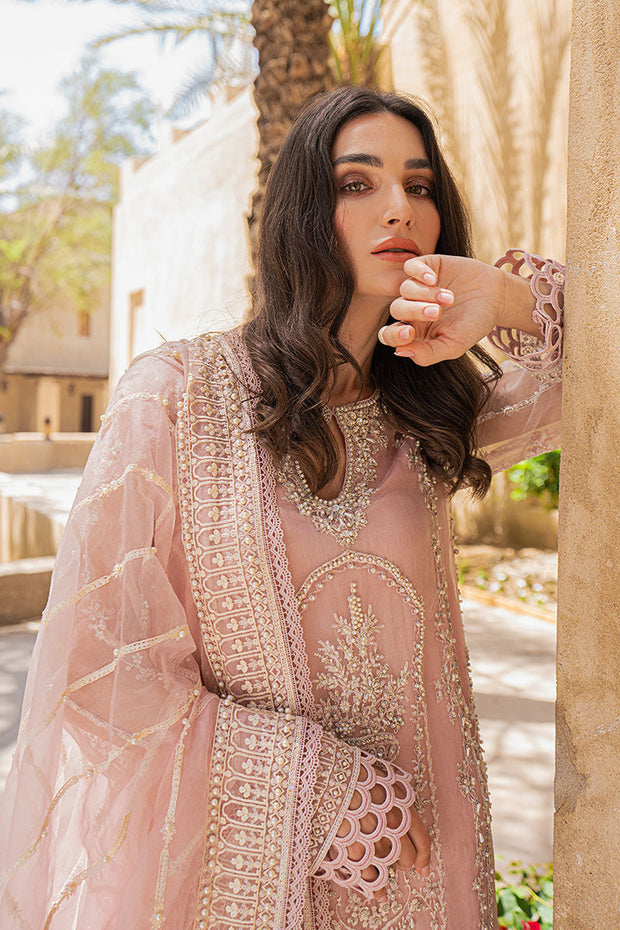 Beautiful Hand Embellished Pink Pakistani Salwar Kameez with dupatta