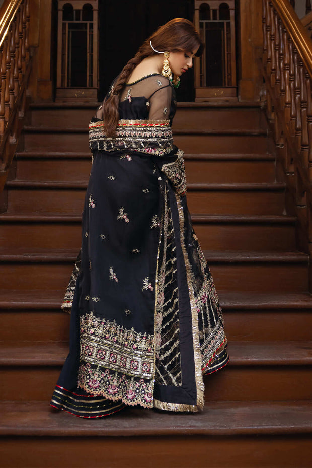 Black Tilla Pakistani Wedding Dress Salwar Kameez