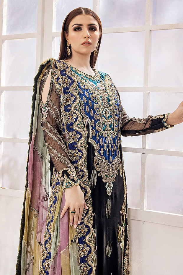 Pakistani Black Kameez Trouser Dupatta Wedding Dress – Nameera by Farooq